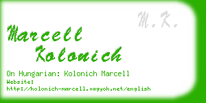 marcell kolonich business card